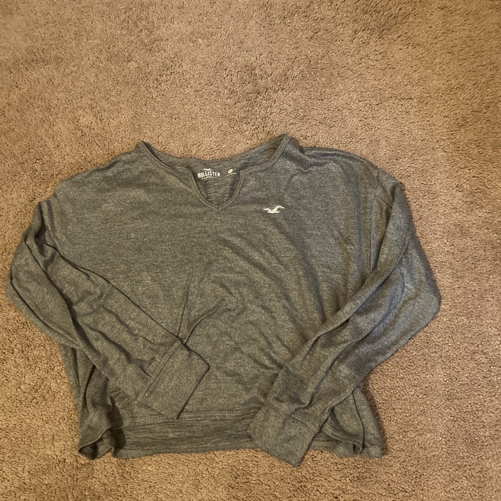 Gray loose pajama shirt